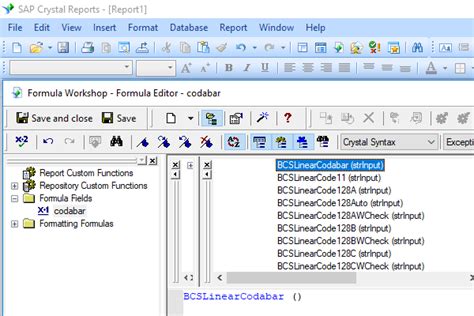 Print Codabar barcode in Access, Excel and Crystal Reports