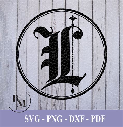 L-monogram Letter Svg Png Pdf Dxf Downloadable File | Etsy