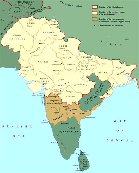 Map - The Mughal Empire