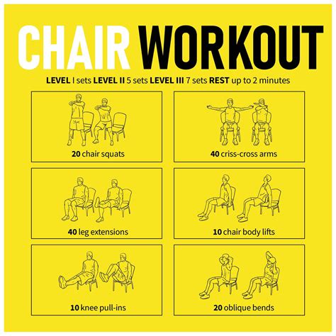 Chair Exercises Printable - Printable Templates