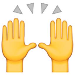 🙌 Person Raising Both Hands in Celebration Emoji (U+1F64C/U+E427)