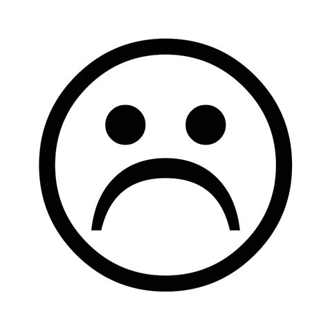 Free Sad Face Emoji Black And White, Download Free Sad Face Emoji Black ...