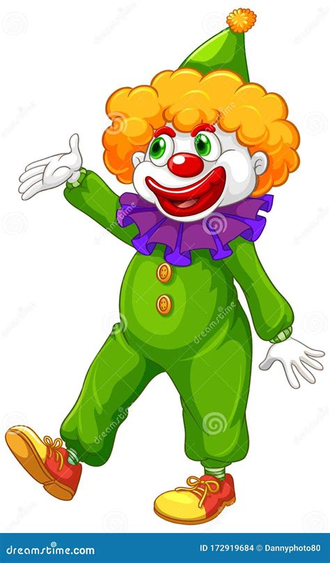 Clown Green Crayons In The Cartoon Gutters | CartoonDealer.com #148593541