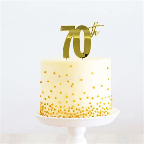 70th Birthday Gold Metal Cake Topper – Deezee Designs