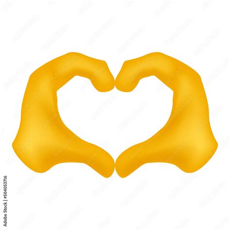 Heart Hands Emoji Icon Illustration Sign. Love Gesture Vector Symbol ...