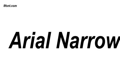 Arial Narrow MT W04 Bold Italic Font - Free Font Download