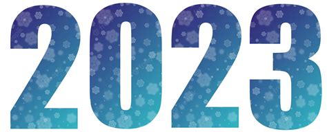 Winter new year blue numbers 2023 from snowflakes - Clip Art Library