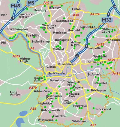 Maps of Bristol, England, United Kingdom - Free Printable Maps