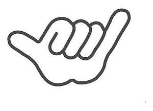 Shaka Sign Outline - ClipArt Best