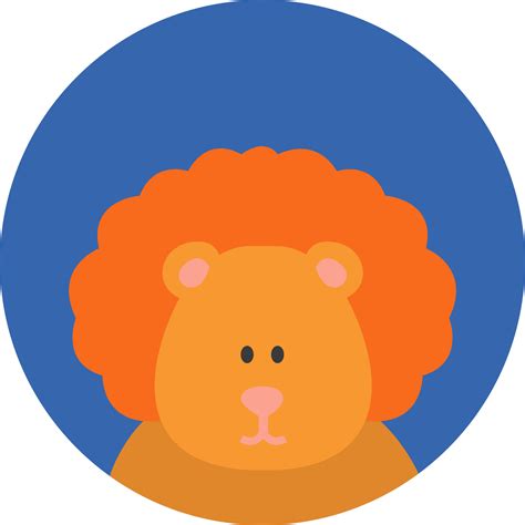 Orange lion, illustration, vector on a white background. 13841710 ...