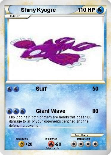 Pokémon Shiny Kyogre 4 4 - Surf - My Pokemon Card