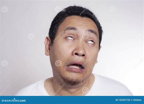 Funny Asian Man Lazy Bored Mocking Face Stock Photo - Image of people ...