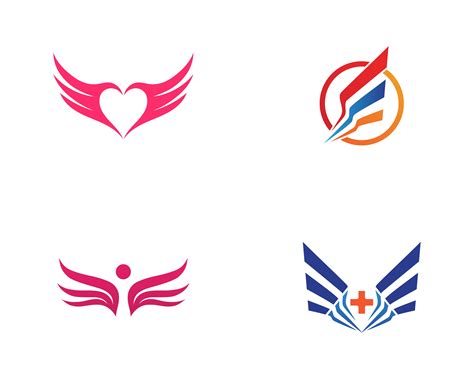 Wing logo and symbol business template 597413 Vector Art at Vecteezy