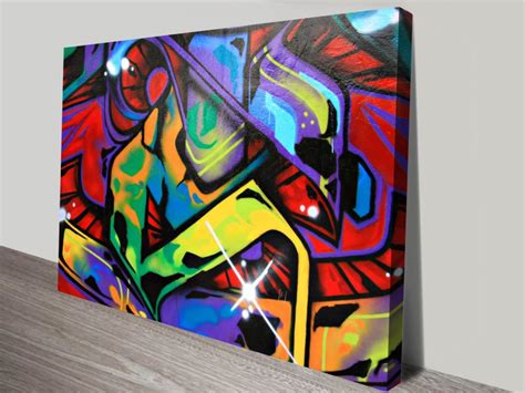 Abstract close-up of Graffiti on Walls Canvas Print | Street Art Australia