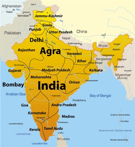 Agra Map Showing Attractions & Accommodation