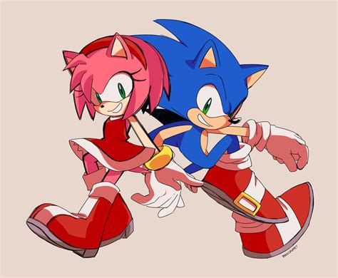 Sonic and Amy by panic-puppet on DeviantArt