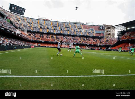 Mestalla Stadium during the La Liga match between Valencia CF and ...