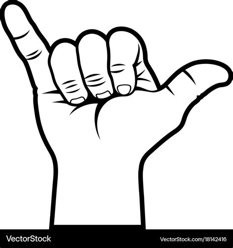 Shaka Sign Cartoon