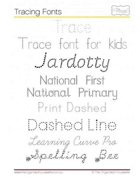 6 Free Tracing Fonts for Kids - Teach Junkie