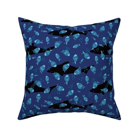 pilot fish and sharks by rysunki_malunki Fabric | Spoonflower