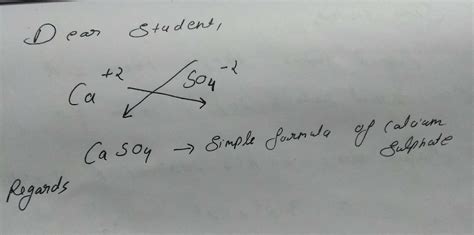 Criss cross method of calcium sulphate - Science - Structure of the ...