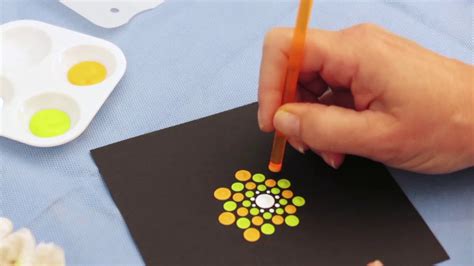 Beginners Dot painting mandala with Happy Dotting Company tools - YouTube