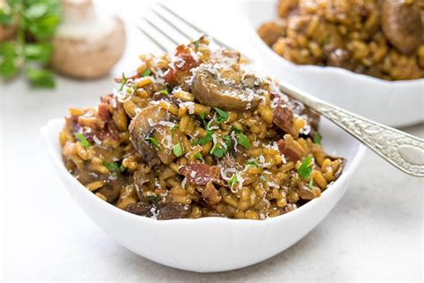 Easy Mushroom & Bacon Risotto - Erren's Kitchen