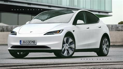 2025 Tesla Model Y Rendered Based On The Facelifted Model 3 | Carscoops