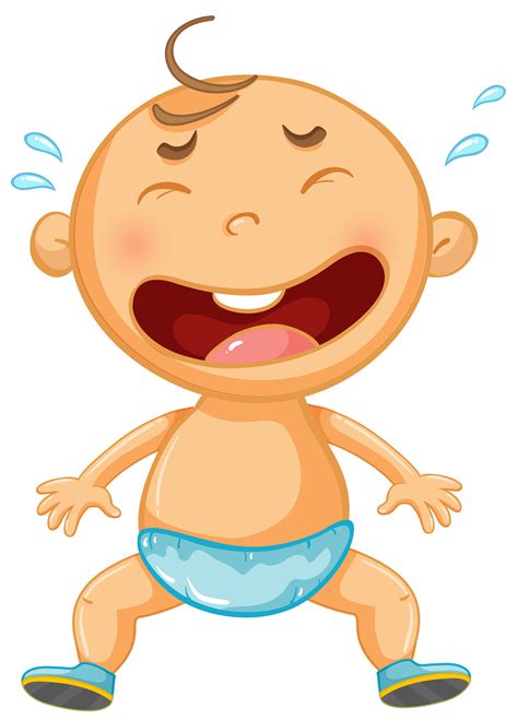 Little baby crying on white background 374261 Vector Art at Vecteezy