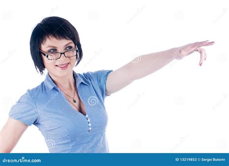 Woman With Pointing Finger Stock Photos - Image: 13219853