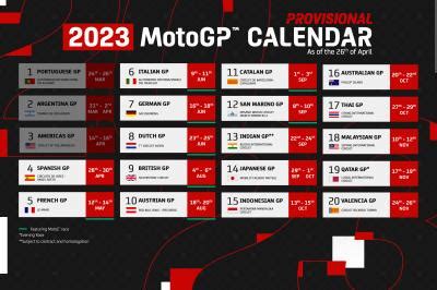 2023 MotoGP™ calendar: countries, circuits & dates | MotoGP™