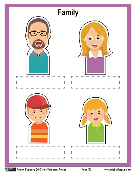 Family Finger Puppets | Free Printable Papercraft Templates