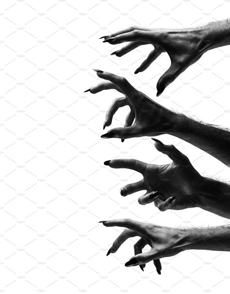 Black creepy halloween monster hand containing halloween, hand, and ...