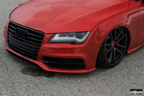 Built to Impress - Red Audi S7 With Black Accents and Rotiform Rims ...