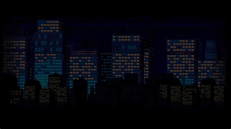 black background, digital art, minimalism, cityscape, skyscraper, pixel ...