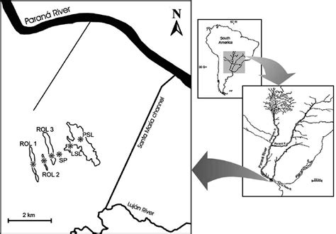 Map of the Paraná River Basin showing the location of the study area ...