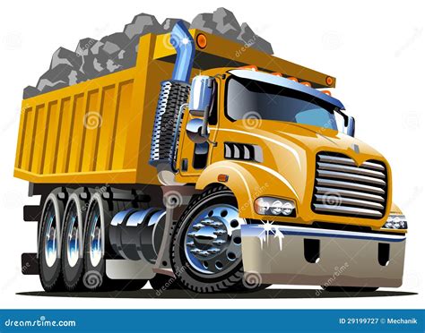 Cartoon Dump Truck stock vector. Image of cool, load - 29199727