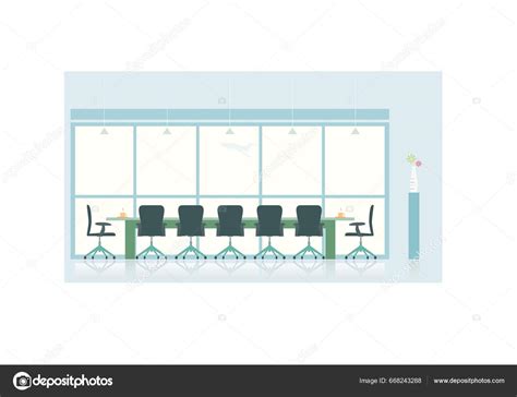 Meeting Room Vector Illustration Stock Vector by ©DesignPicsInc 668243288