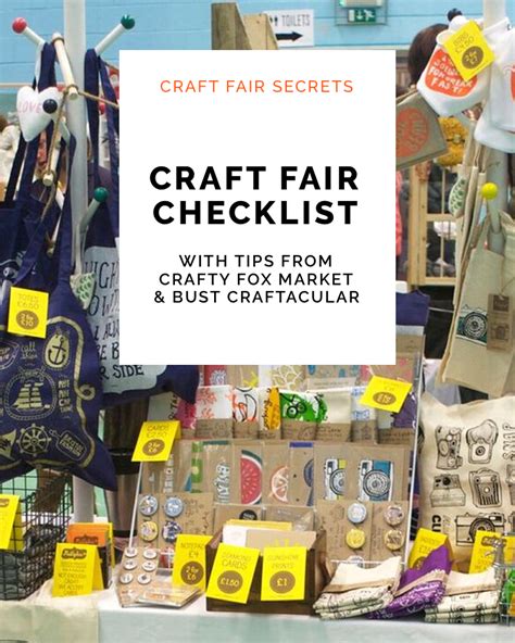 The essential craft fair checklist - featuring tips from Crafty Fox ...