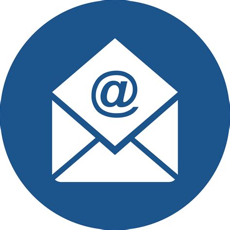 Email icon design in blue circle. 14440919 PNG