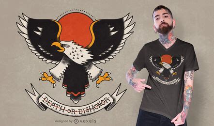 Eagle Tattoo T-shirt Design Vector Download