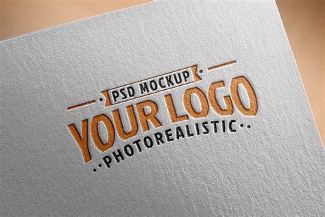 Download This Free Download Paper Logo Mockup - Designhooks