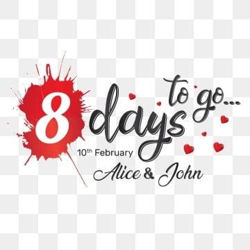 Days To Go Wedding PNG Transparent Images Free Download | Vector Files ...