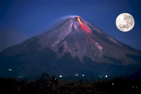 Free Images : landscape, mountain, night, peak, flow, volcano, full ...