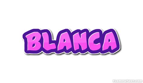 Blanca Logo | Free Name Design Tool from Flaming Text