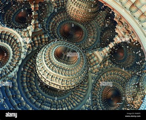 Fractal 3D background, abstract 3D illustration, element for design ...