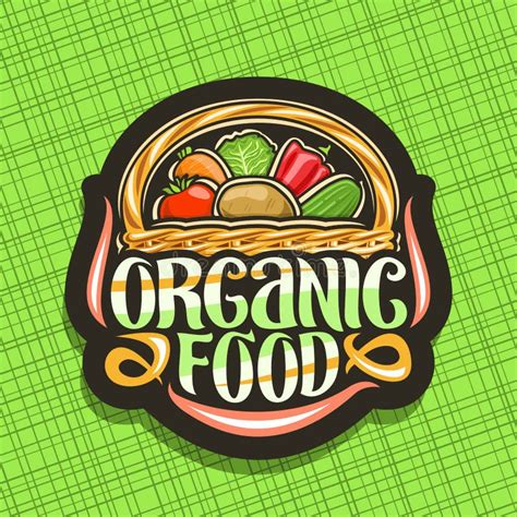 Vector Logo for Organic Food Stock Vector - Illustration of detox, diet ...