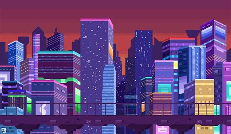 [0+] City Pixel Art Backgrounds | Wallpapers.com