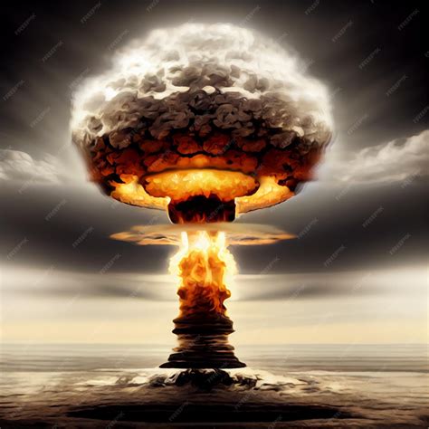 Premium Photo | Atomic bomb. Explosion, world war. Apocalypse ...