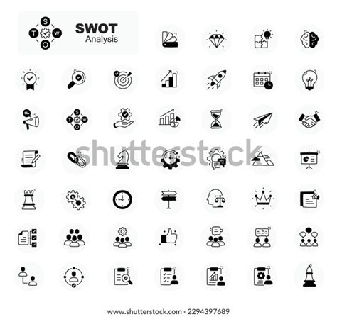 Swot Analysis Icons Set Your Projects Stock Vector (Royalty Free ...